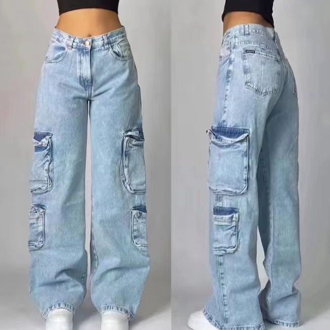 Women's Workwear Jeans | American Style Cargo Denim Pants