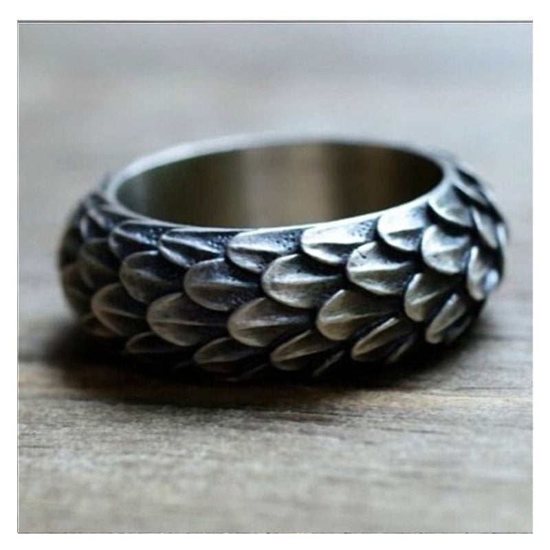 Retro Dominanter Drachenschuppenring – Punk-Tide-Ring