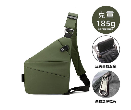 Digital Canvas Bag for Men - Canvas Chest Bag, Sling Bag, Crossbody Bag, Multifunctional Single Shoulder Anti-Theft Bag