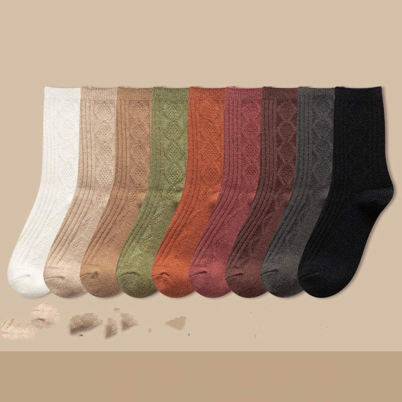 Damen Kaschmir Kniestrümpfe Warm – Dicke Kuschel Langsocken