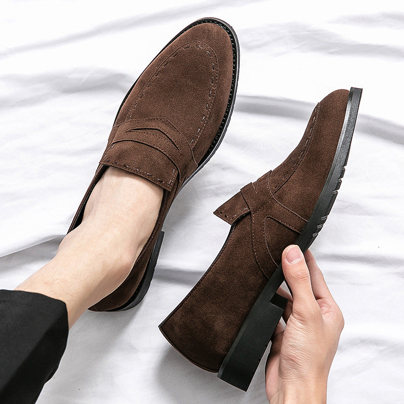 Men's Suede Shoes | British Pointed Elegant Casual