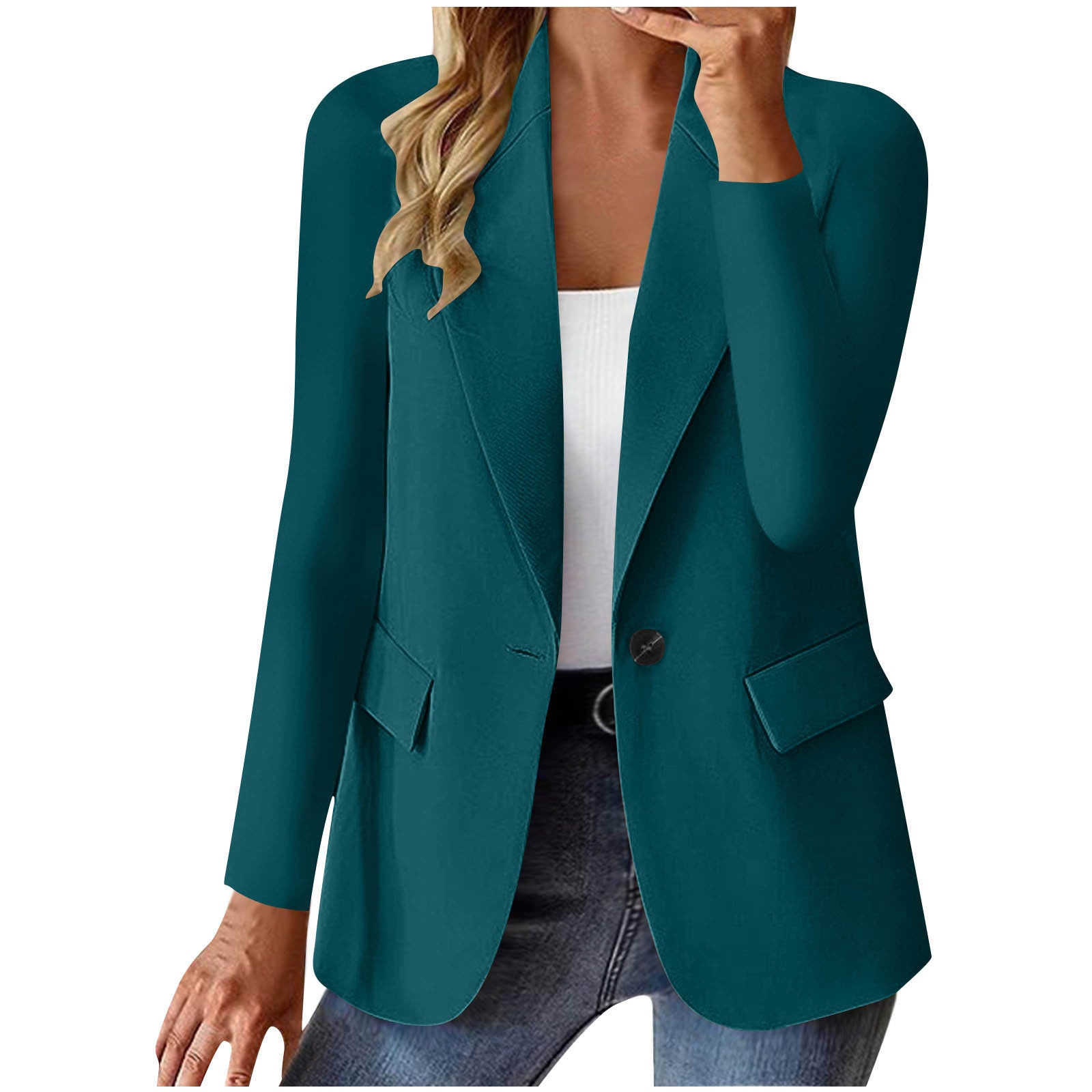 Damen Cardigan Blazer Elegant Langarm | Business Jacke Modern