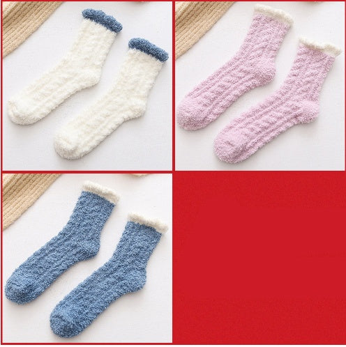 Damen Thermo Kuschelsocken – Flauschige Winter Wärmesocken