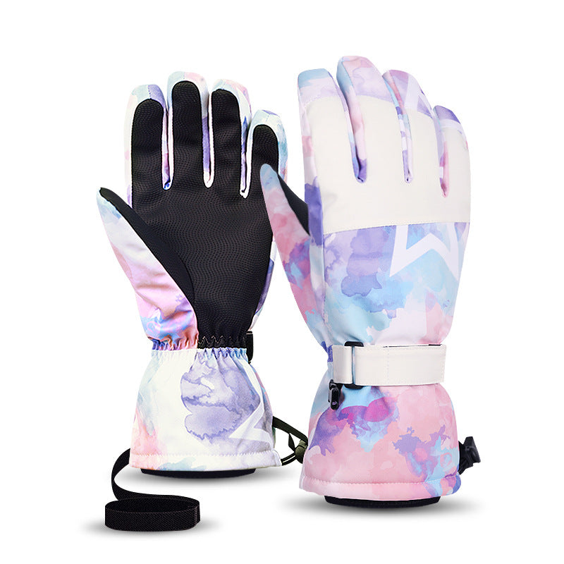 Herren & Damen Ski Handschuhe Weiß – Touchscreen Winter Sport