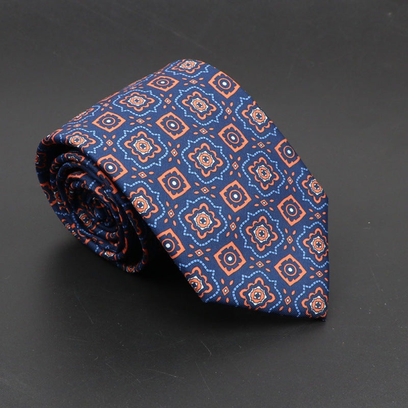 Men's Silk Tie Bohemian 7.5 cm Soft Elegant Modern