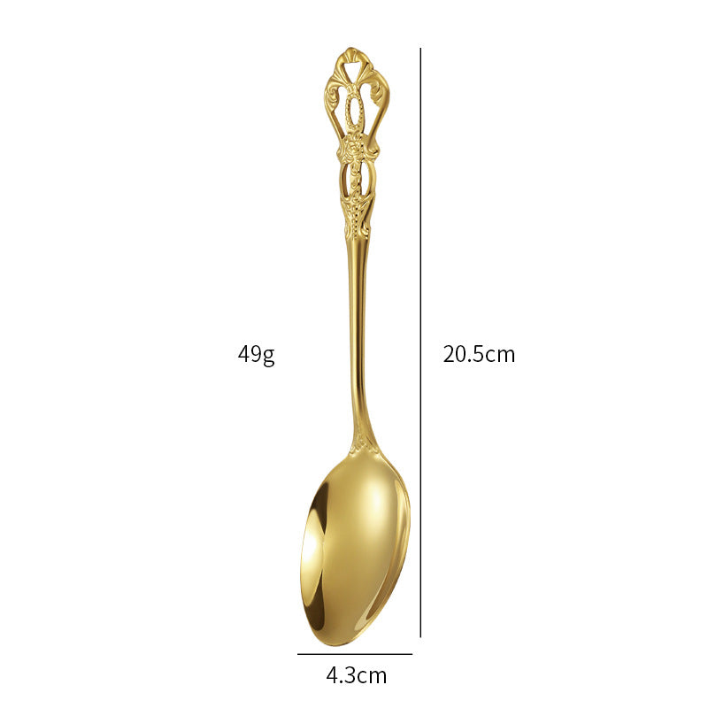 Gold Besteckset Edelstahl | Luxus Tafelbesteck modern elegant