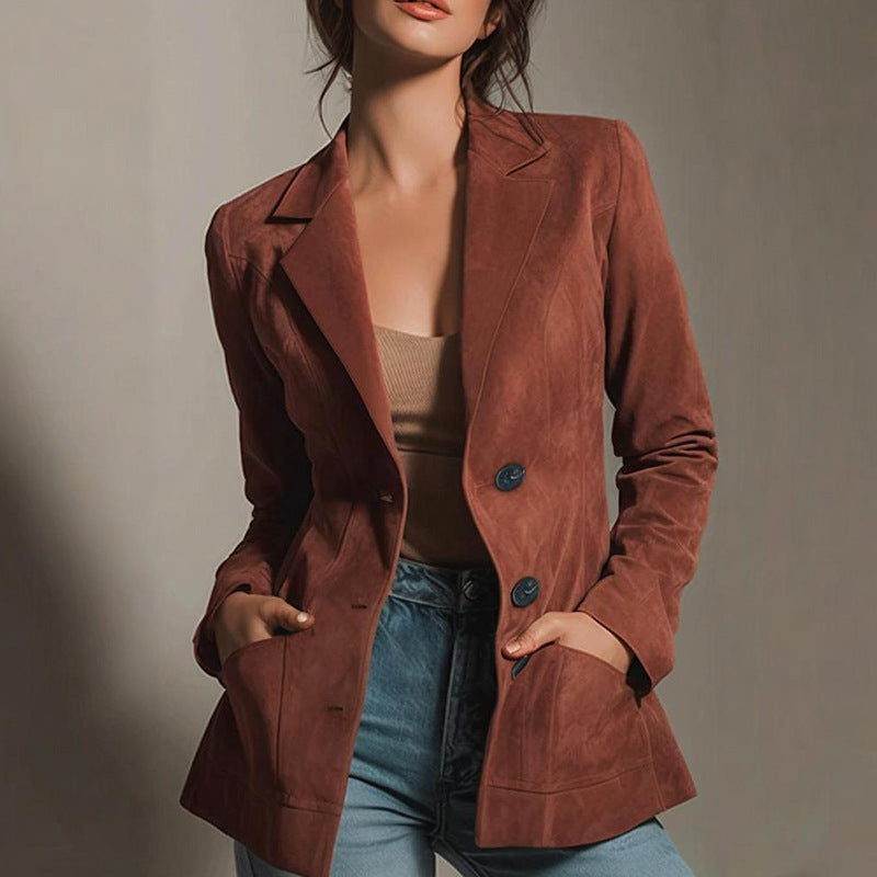 Damen Herbstblazer elegant warm | Fashion Business Jacke