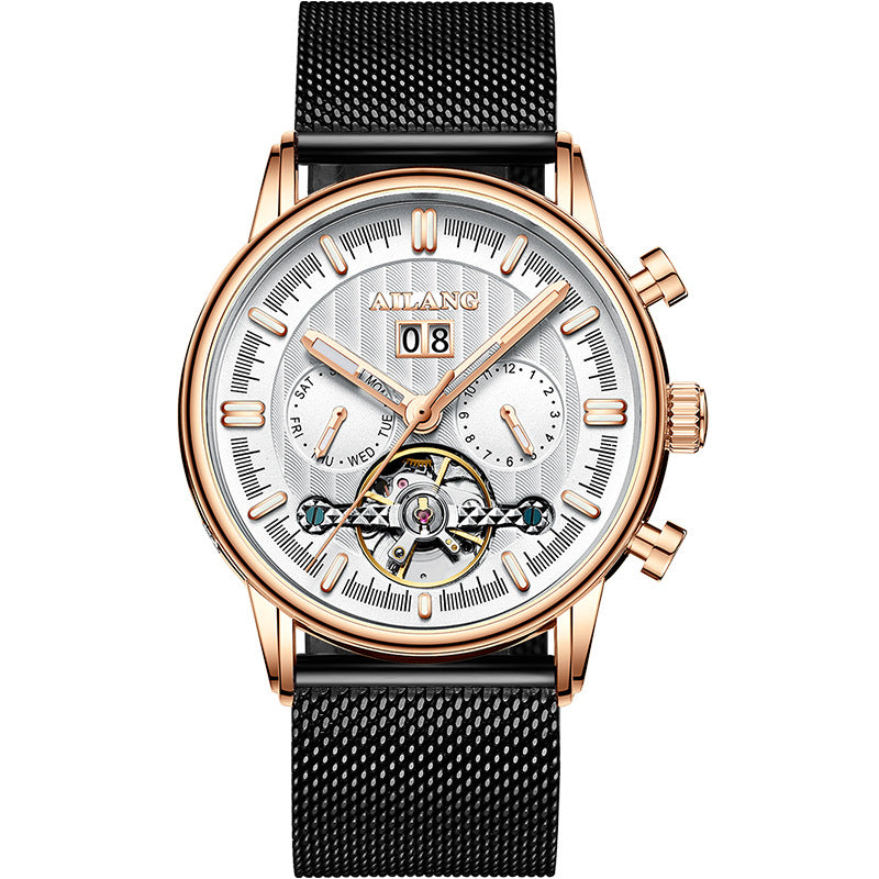 Men's Tourbillon Automatic Watch | Luxury Multifunction Mechanical