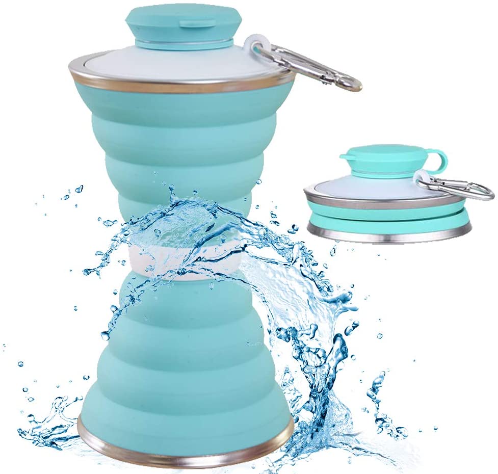 500ml Foldable Silicone Water Bottle – Leak-proof Travel Bottle