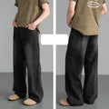 Men's Vintage Distressed Jeans – Loose Fit Straight Leg Pants
