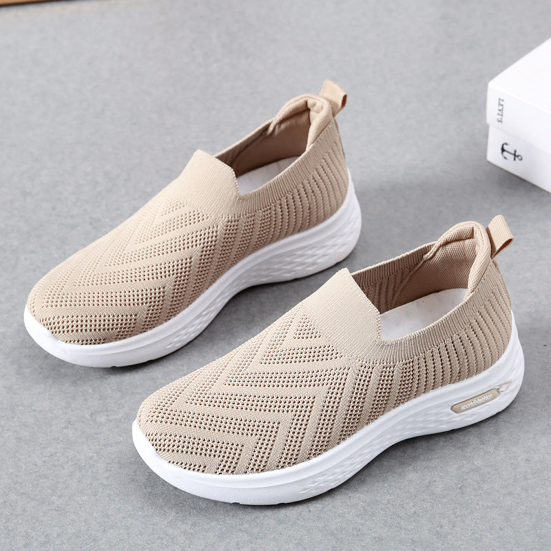 Damen Mesh Slip-On Sneaker – Bequeme Sockenschuhe Freizeit