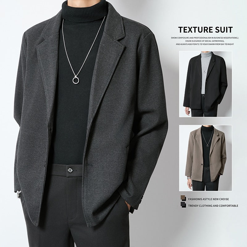 Herren Casual Wollblazer locker geschnitten – Eleganter Freizeit Blazer