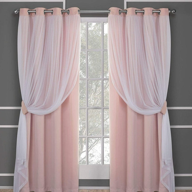 Lace curtain double-layered | sheer blackout elegant