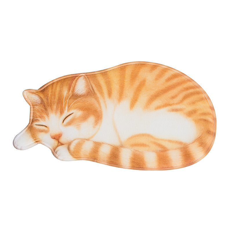 3D Katzen Badematte rutschfest saugstark | Niedlich Teppich