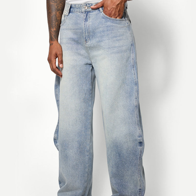 Men's Vintage Jeans Used Look – Casual Distressed Denim Trousers