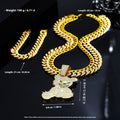 Sparkling Bear Jewelry Set - Necklace & Bracelet in a Glittering Design for Women