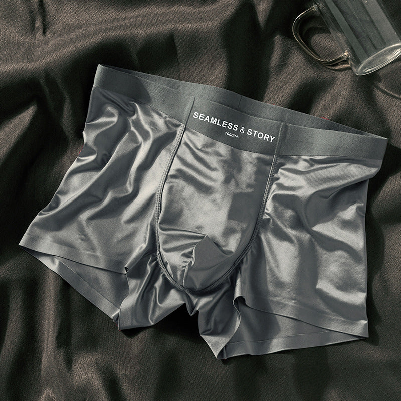 Men's Ice Silk Boxer Briefs | Luxury Satin | Cooling Breathable