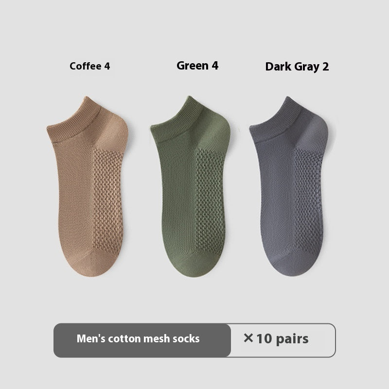 Men's Invisible Sneaker Socks | Cotton Breathable Anti-Pilling