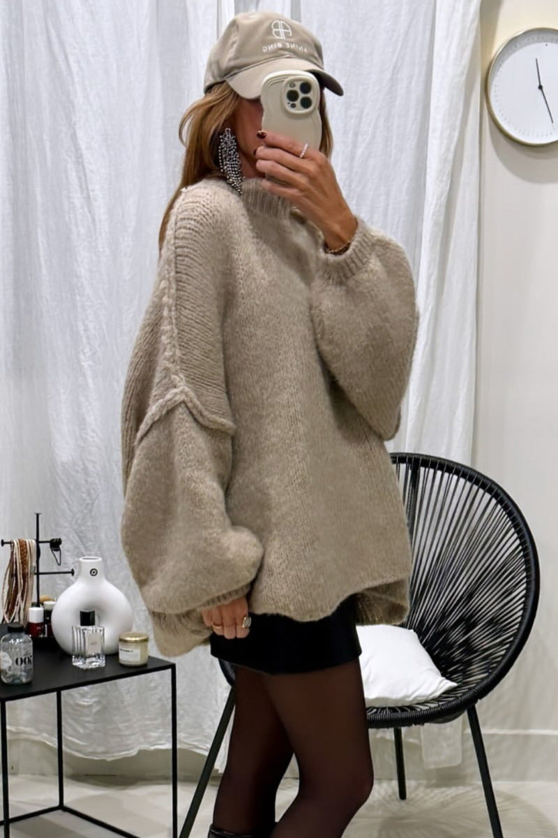 Damen Oversize Plus Size Pullover | Casual Winterlook