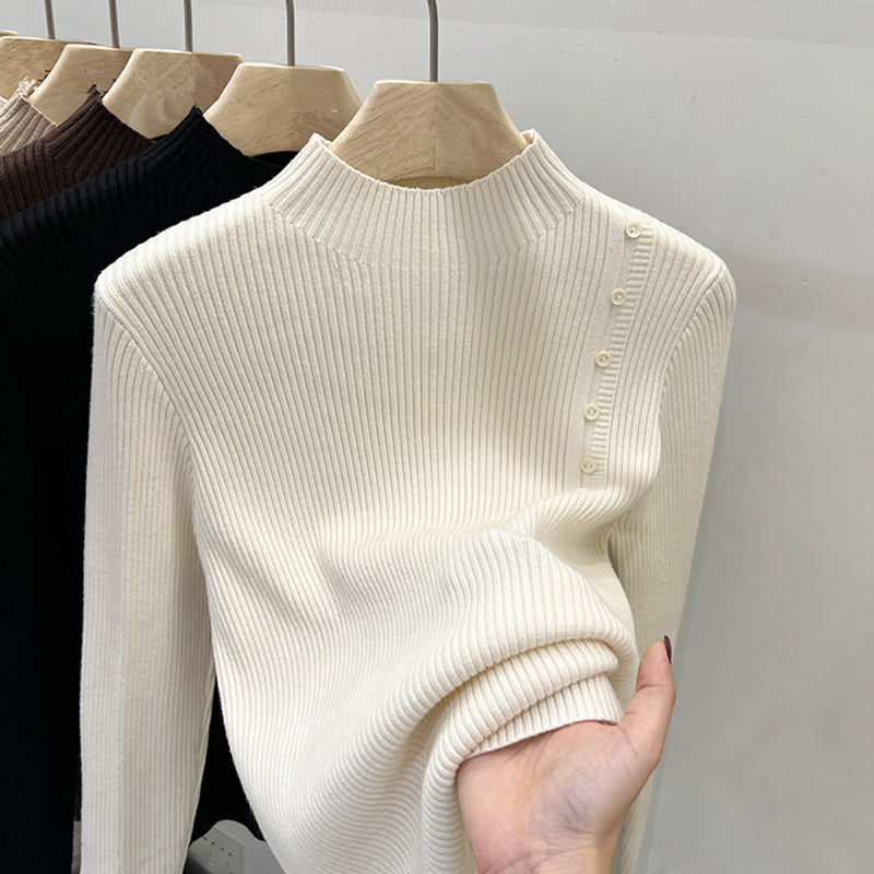 Damen Herbst Winter Top | Eleganter Chic Stricklook