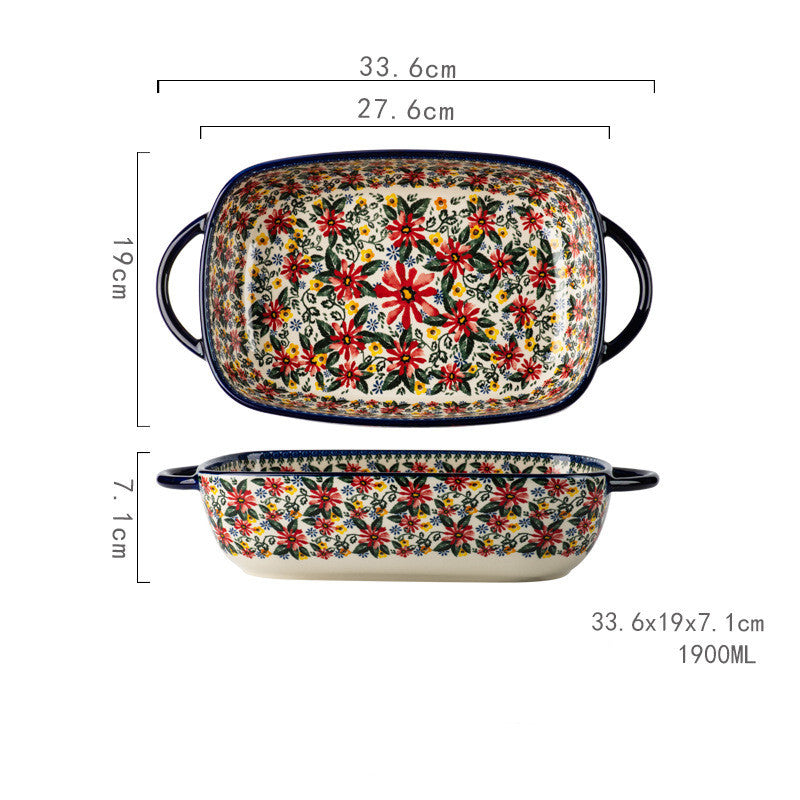 Rectangular Ceramic Plate Modern | Serving Plate Kitchen Design