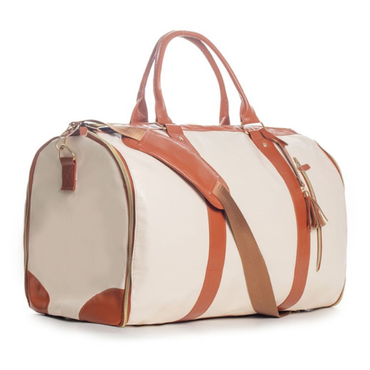 Women's Travel Bag PU Leather Foldable Large Carry-on Elegant