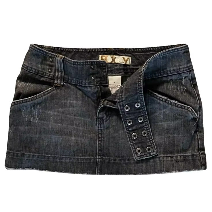 Low-Waist Jeansrock – Sommerlicher Damen Minirock aus Denim