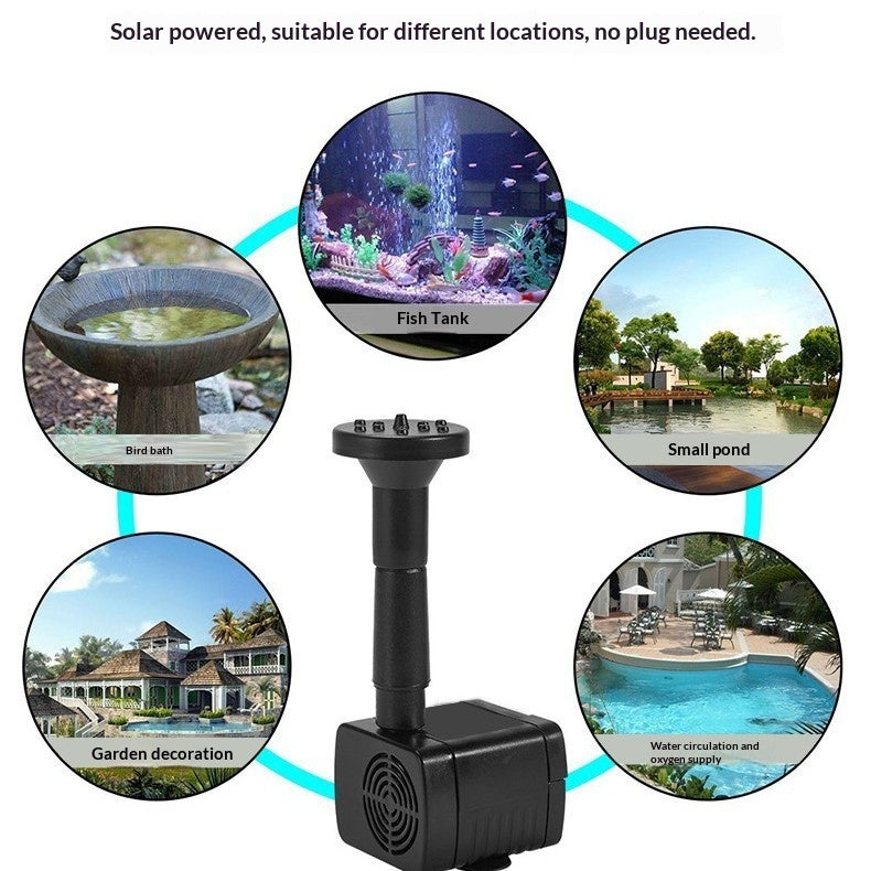 Solar Springbrunnen für Garten – Schwimmender Solarbrunnen mit Split Panel