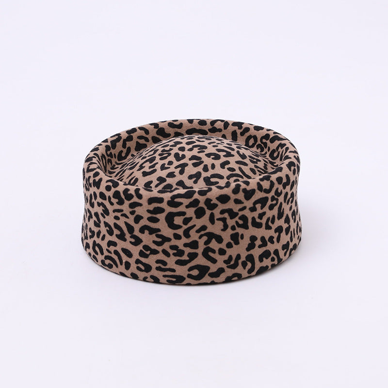 Elegant Women's Pillbox Hat – Leopard Print Designer Style