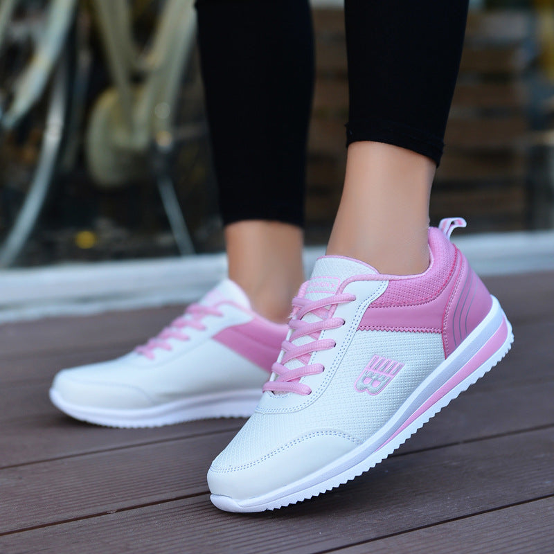 Damen Leder Sneaker – Stylische Student Freizeit Schuhe