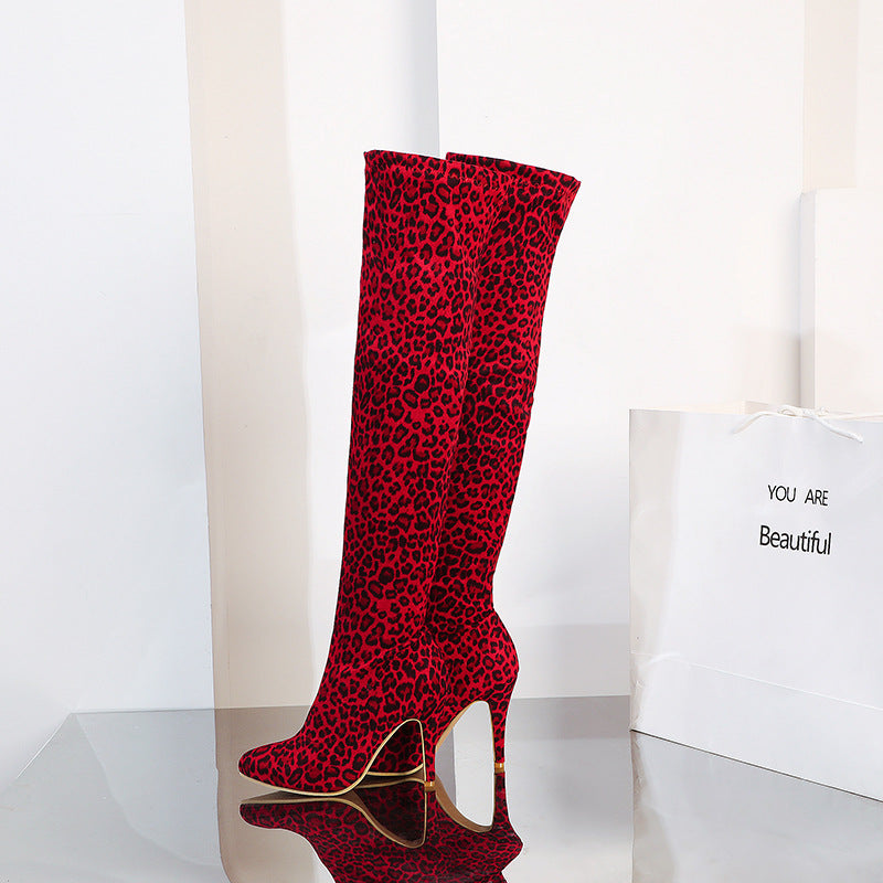 Damen Overknee High Heel Boots | Spitze Stiletto Stiefel