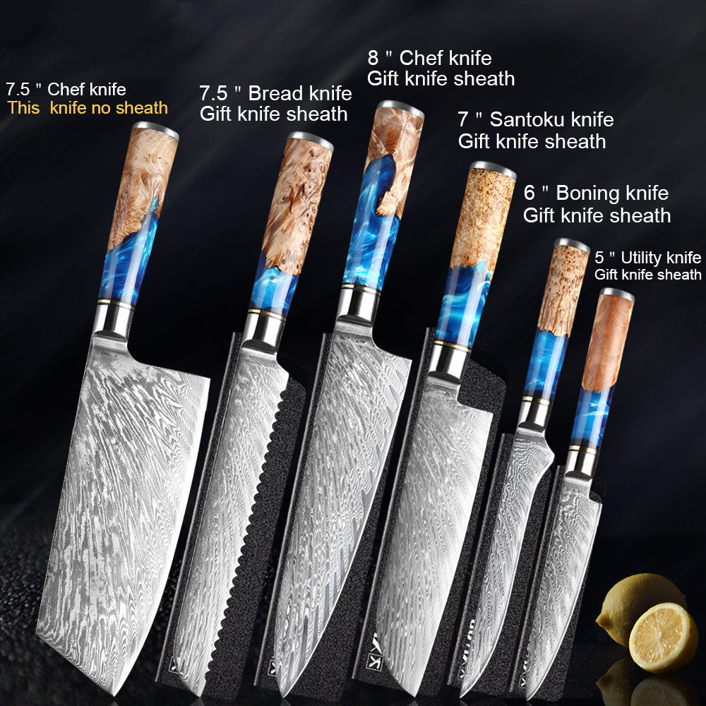 Professional Kitchen Knife Set | Chef Knife Cleaver Stainless Steel
