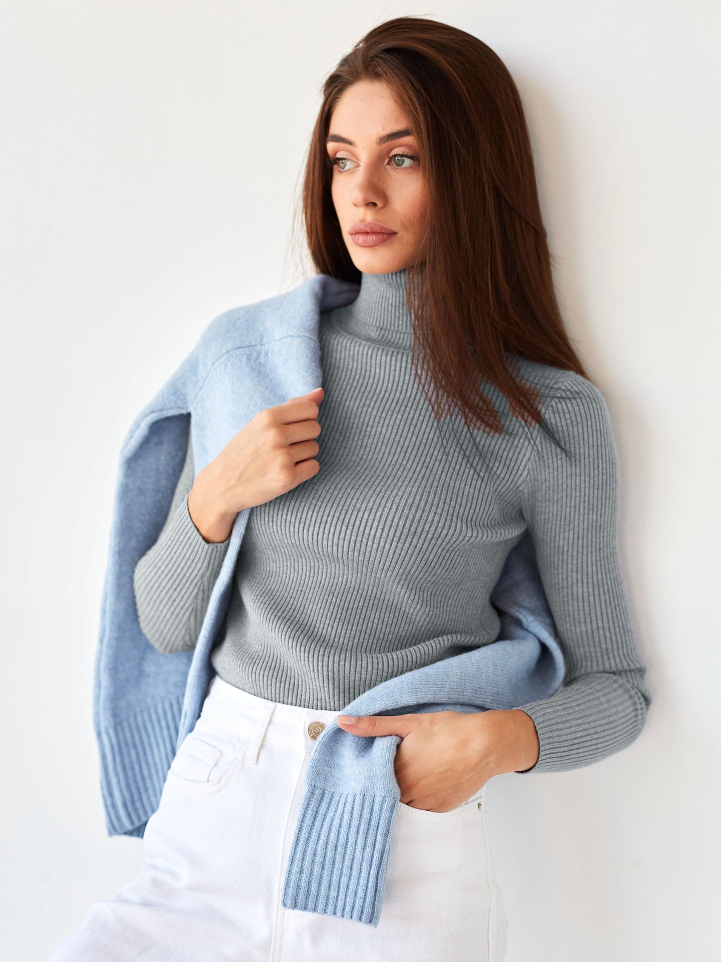 Damen Rollkragenpullover | Eleganter Winter Stricklook