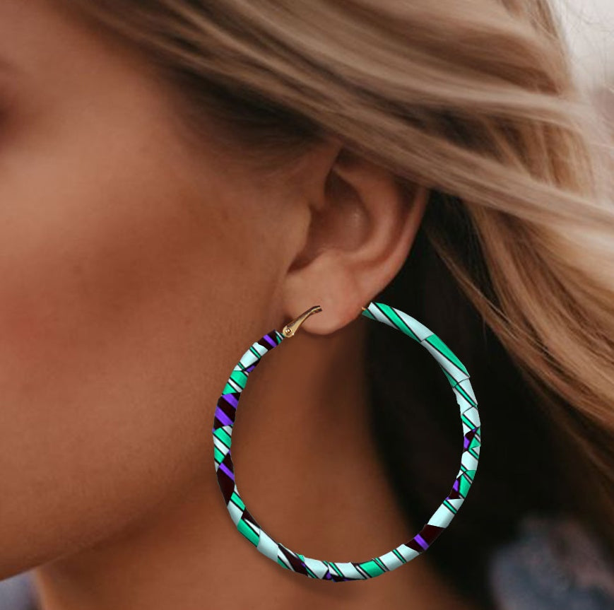 Ethno Print Ohrringe – Stilvolle Boho Statement Ohrhänger für Damen