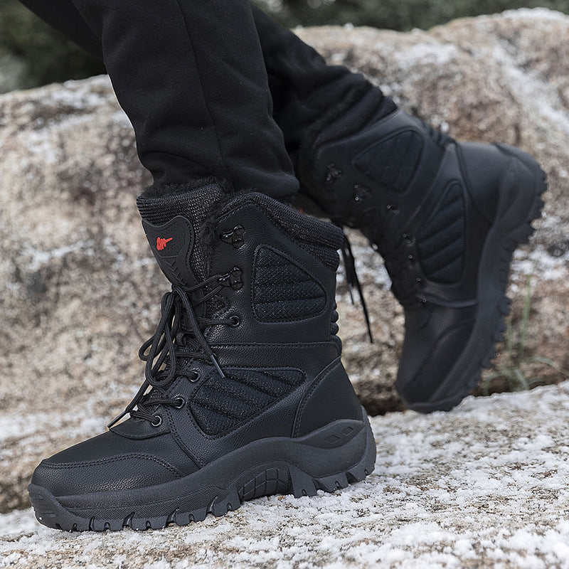 Men's Waterproof Snow Boots - Warm Insulated Ski Winter Boots