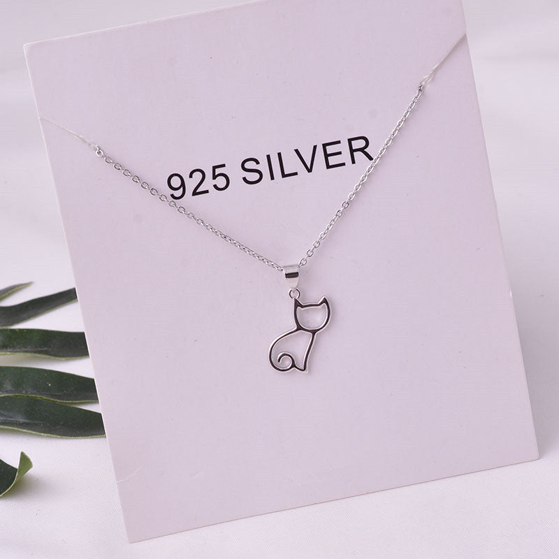 Sweet Cat Necklace in Korean Style - Minimalist & Elegant