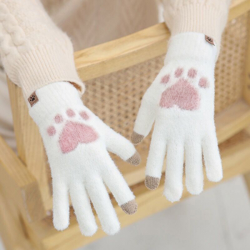 Katzenpfoten Winterhandschuhe Damen | Warme Thermohandschuhe