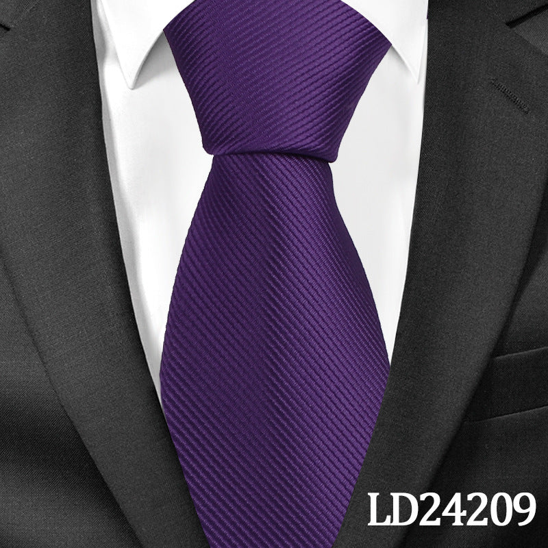 Men's Tie Set 6cm Striped Plain with Pin Elegant