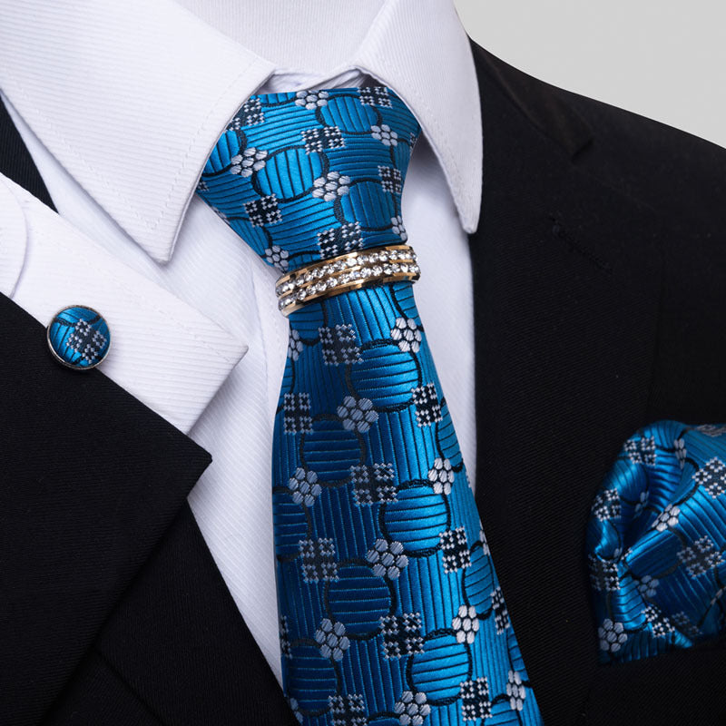 Men's Tie colorful striped floral modern elegant statement