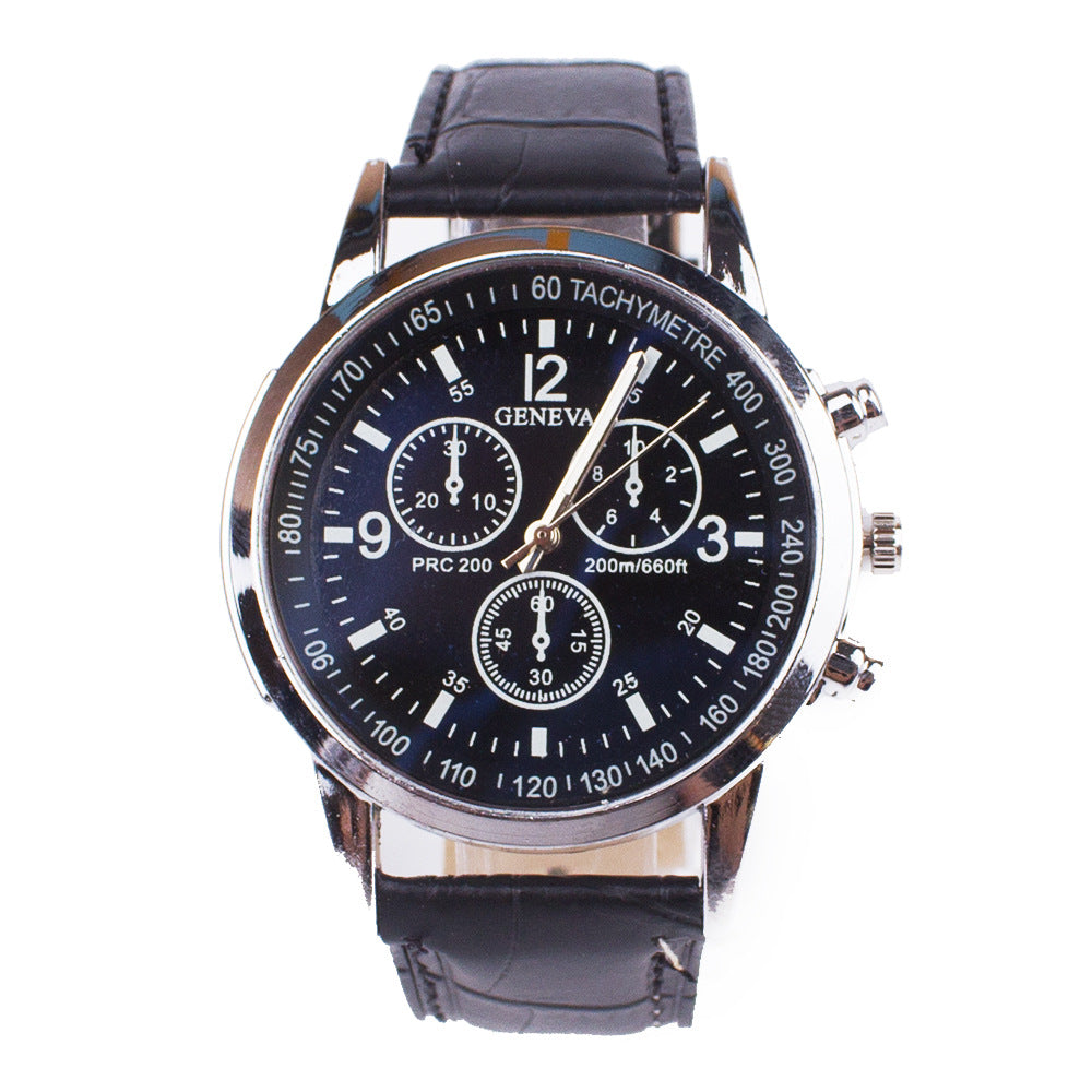 Men's Blue Light Wristwatch | Modern Business Fashion Watch