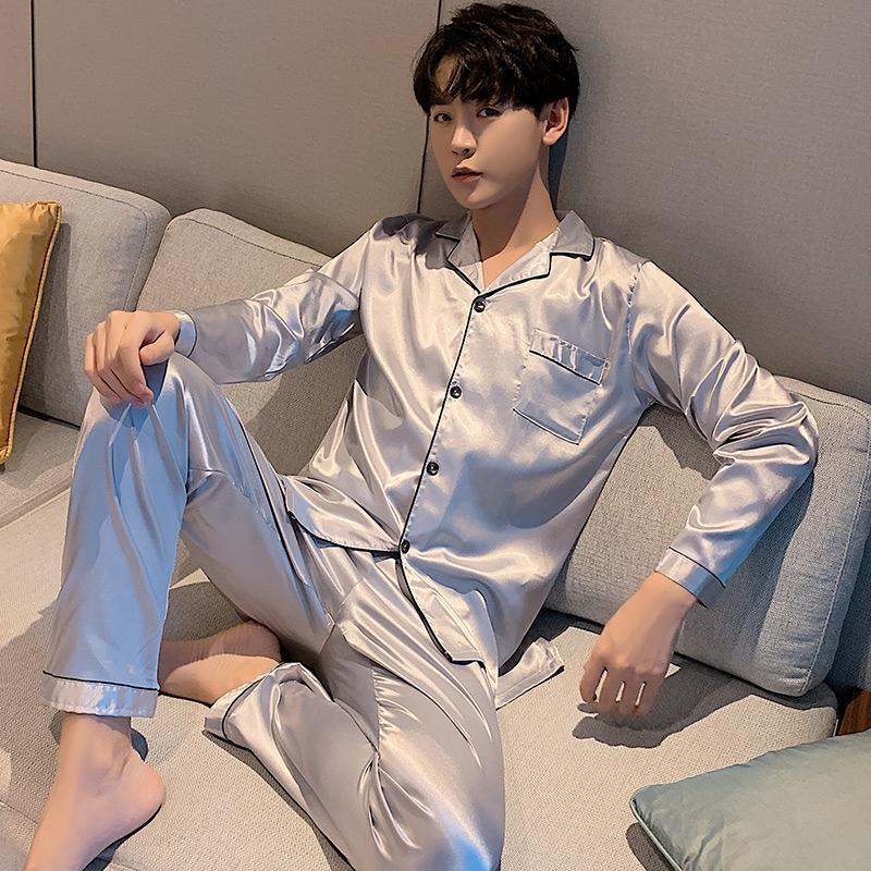 Herren Seiden Pyjama Große Größen | Luxus Nachtwäsche Set