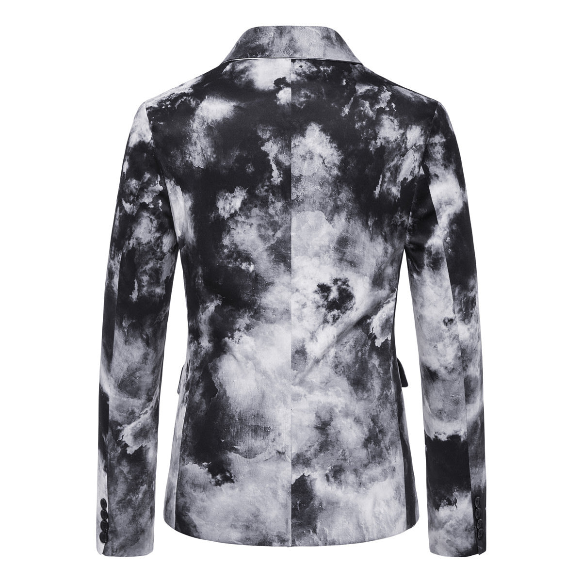 Men's Printed Single-Breasted Blazer – Fashionable Casual Suit Jacket