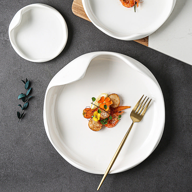 Premium Ribbed Serving Platter – Elegant Roasting & Duck Platter