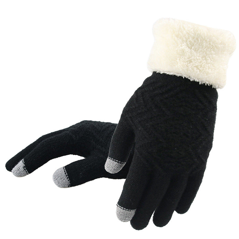 Damen Winter Strickhandschuhe | Warme Kuschel Thermohandschuhe