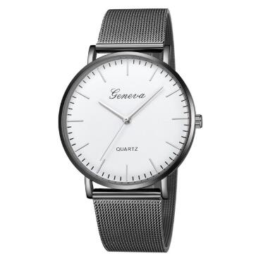 Men's & Women's Geneva Quartz Watch – Stainless Steel Classic Wristwatch