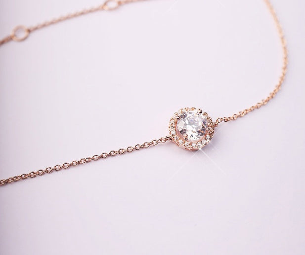 Elegant Crystal Anklet - Round Design Anklet for Women in Luxurious Style