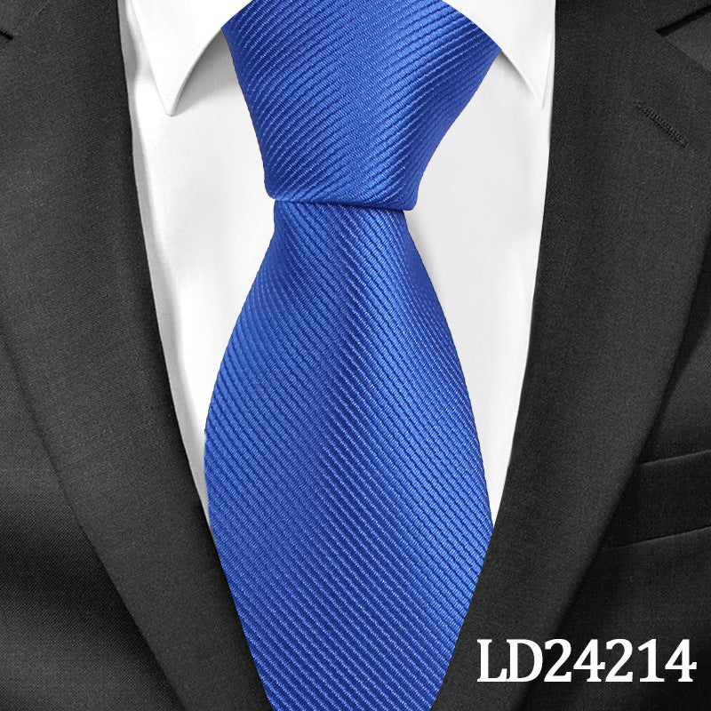 Men's Tie Set 6cm Striped Plain with Pin Elegant