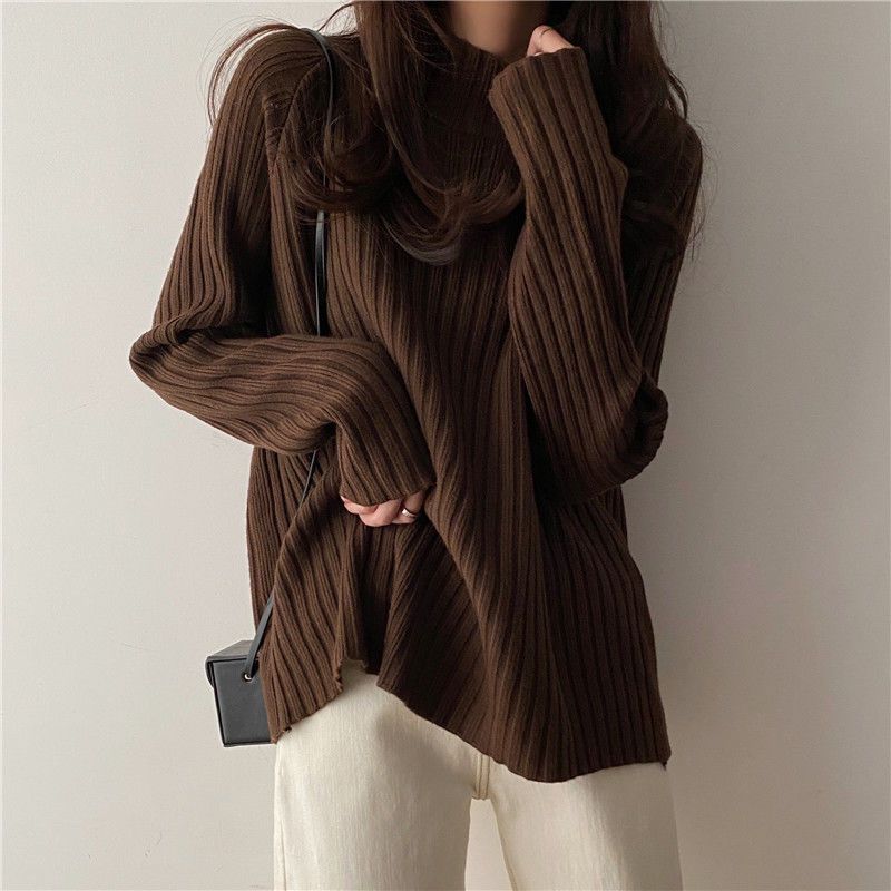 Damen Oversize Strickpullover | Warmer Winterpullover Stil