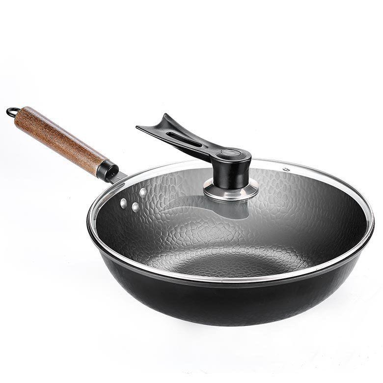 Traditioneller Eisen Wok – Handgefertigte Pfanne Premium