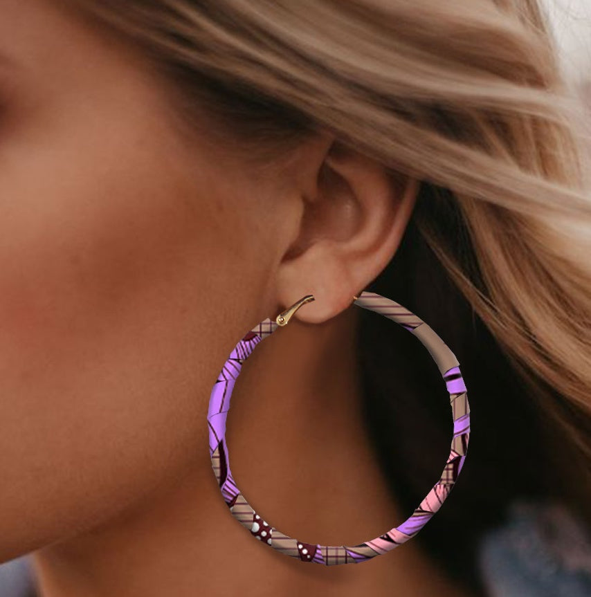 Ethno Print Ohrringe – Stilvolle Boho Statement Ohrhänger für Damen